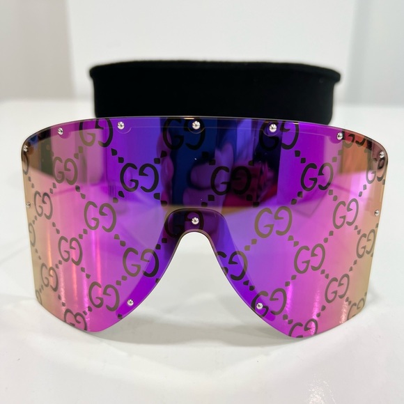 GUCCI Parade Runway Mask-Frame Metal Sunglasses main image 10
